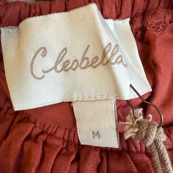 NWT Tuckernuck CLEOBELLA Linen Blend Daria Midi Dress in Deep Brick Size M - Picture 9 of 16